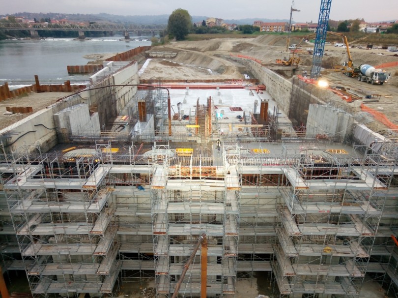 Centrale idroelettrica sul Po, si lavora al canale di scarico